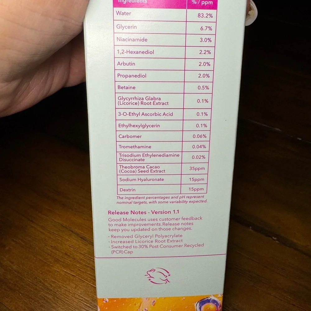 Good Molecules Niacinamide Brightening Toner 120 ml. 4 oz. Brand New in Box